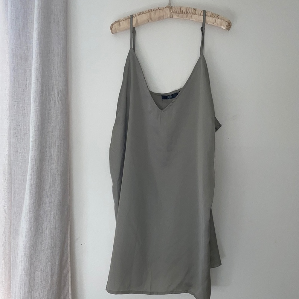 Green Satin Slip dress